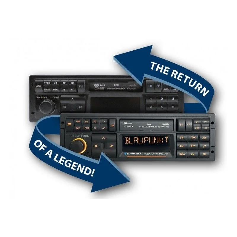 Radio Blaupunkt Frankfurt RCM82DAB con Bluetooth, USB, SD y entrada auxiliar.