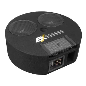 Subwoofer 2x20cm Bass Reflex ESX Audio DBX800Q en recinto redondo
