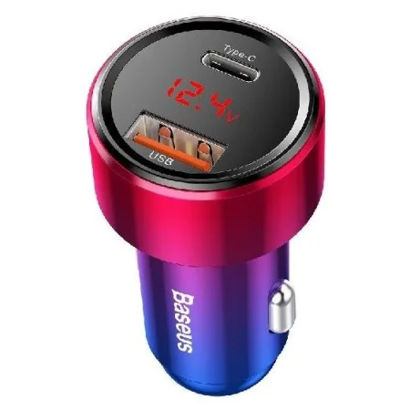 Cargador de coche USB+USB C 12/24V, 45W