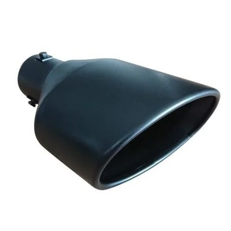 Cola de escape negra mate, universal, en acero inox