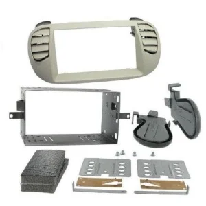 Kit Instalación radio Fiat 500, 2 DIN beige. Año 2007 2015