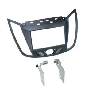 Marco frontal radio Ford C Max 2010, 2DIN, gris oscuro