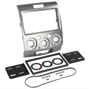 Marco radio Ford Ranger 2008 2010, Mazda BT 50 2008 2011, 2DIN, plata