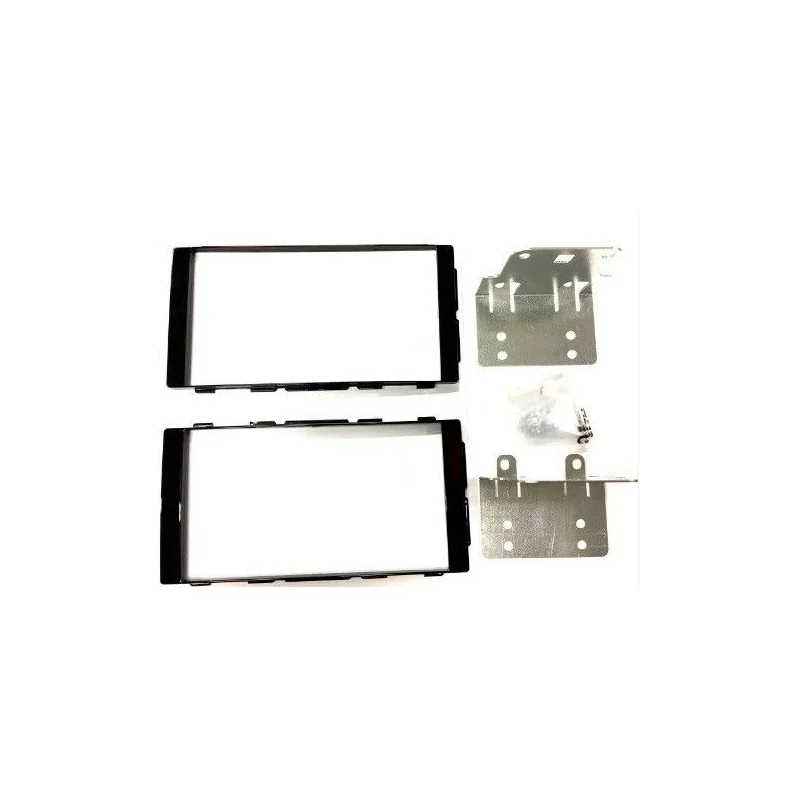 Marco radio Nissan Navara NP300 2014 2022, Renault Alaskan 2016 2022, 2DIN, negro piano.