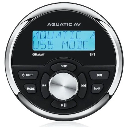 Aquatic GP1 Radio marino con Bluetooth y USB, pantalla monocromática
