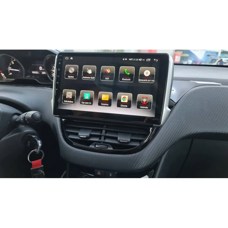 Radio navegador Peugeot 208 y 2008 (2014 2018), Carplay y Android Auto inalámbrico.