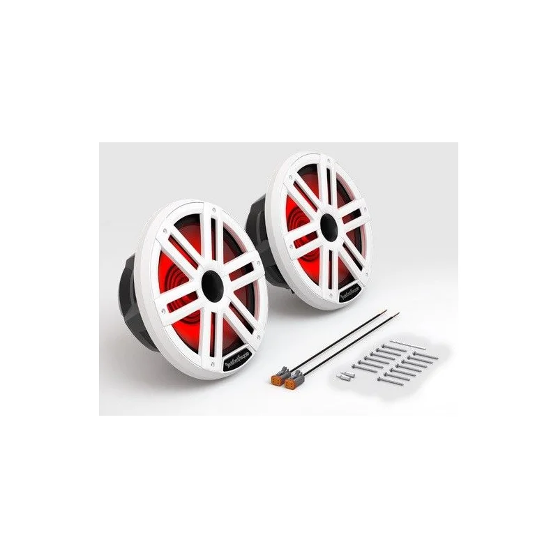Altavoces marinos 10" con luz LED y tweeter tipo bocina, Rockford Fosgate