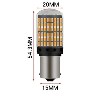 Bombilla led 1 polo, descentrada, color ambar