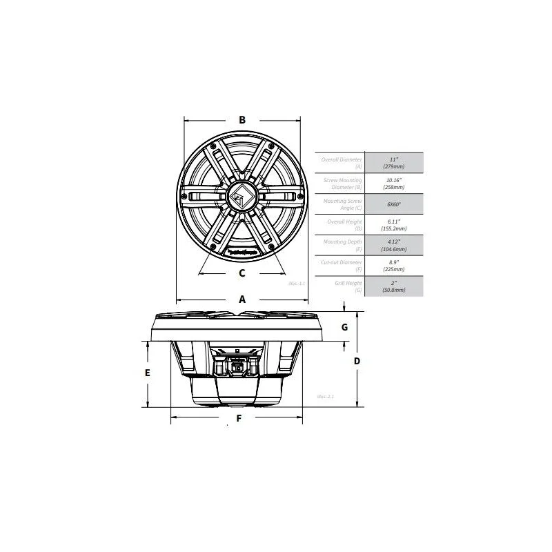 Subwoofer marino 10" (25cm)
