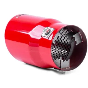 Cola de escape, acero inoxidable, universal, modelo 017, color rojo