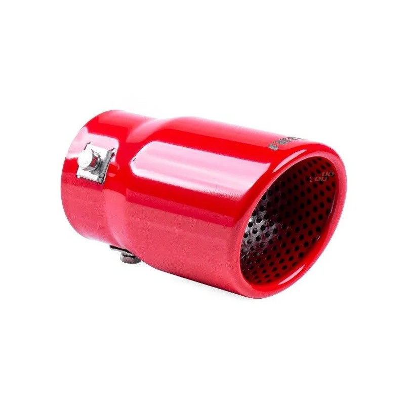 Cola de escape 017, universal, acero inox, color rojo