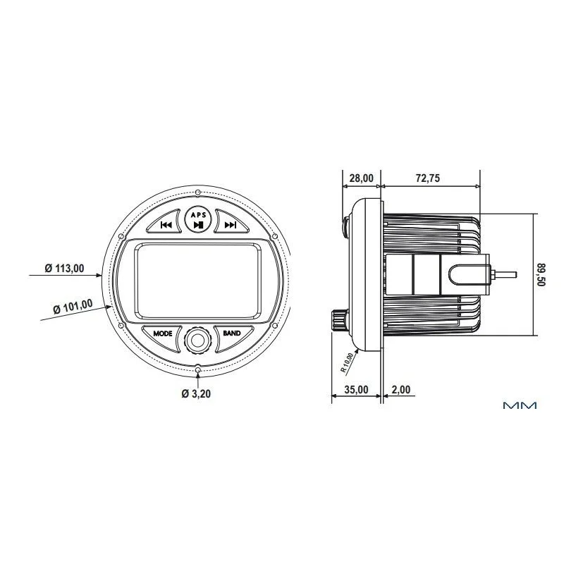 Medidas ESX Audio VMR301