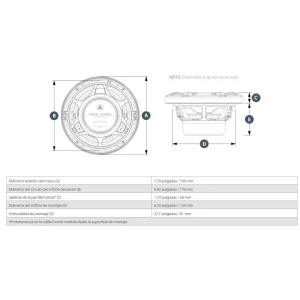 JL Audio M3 770X S Gw, medidas
