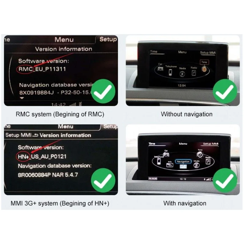 Carplay y Android Auto, Audi A1 (2010 2018), Q3 (2012 2018)