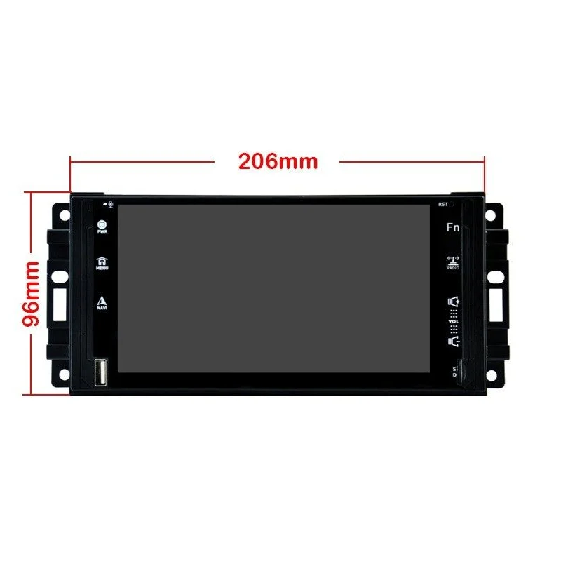 Radio navegador para Jeep Wrangler, Compass, Dodge, Chrysler, medidas