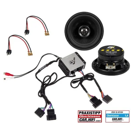 ESX Audio Q W124, altavoces y amplificador Mercedes Benz W124