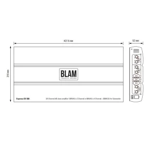 Amplificador 5 canales Blam Audio EX500