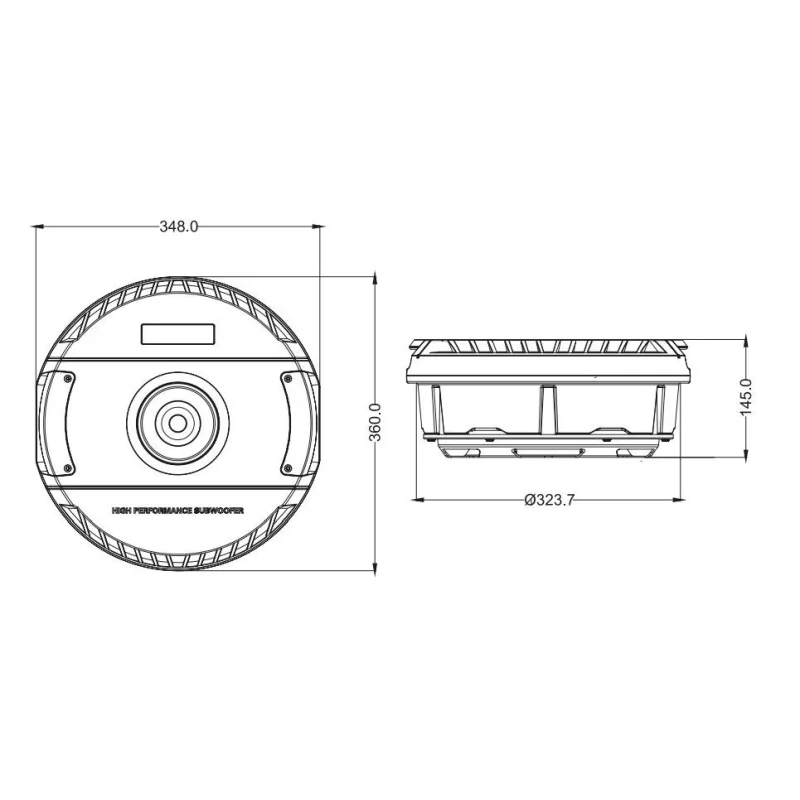 Subwoofer 28cm autoamplificado, Hifonics ZRX111A