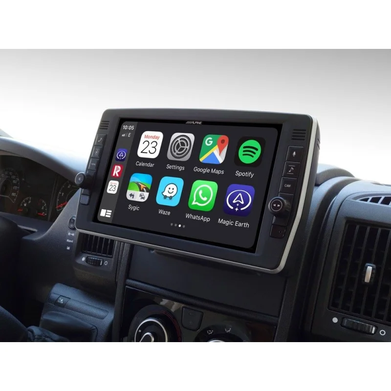 Navegador con pantalla 9", Fiat Ducato III, Citroën Jumper II, Peugeot Boxer II, Alpine X903D DU2