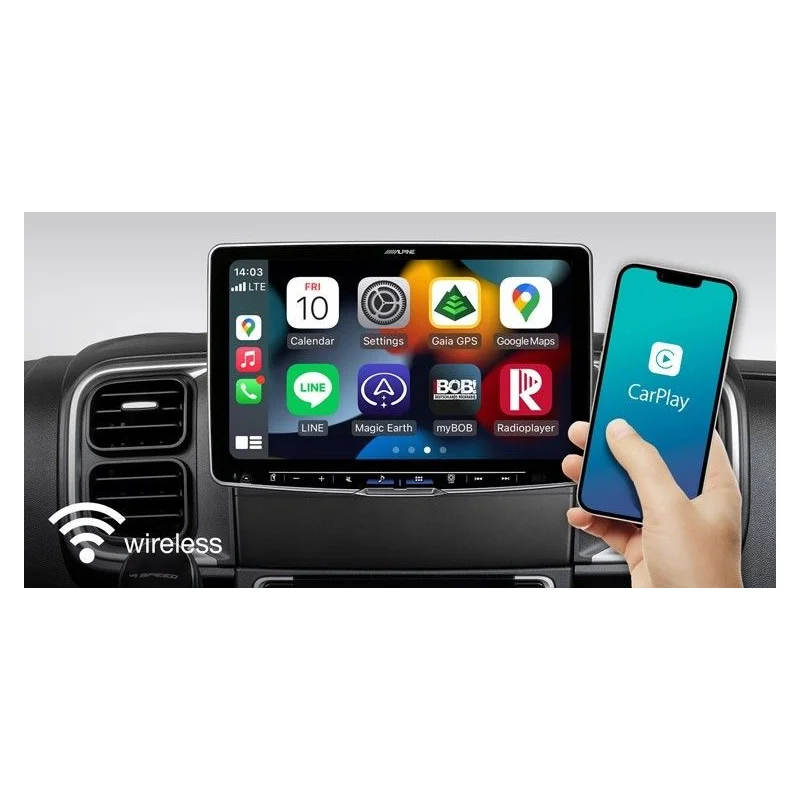 Alpine iLXF905DU8S, Pantalla 9" tamaño 1 DIN, Fiat Ducato 8, año 2022