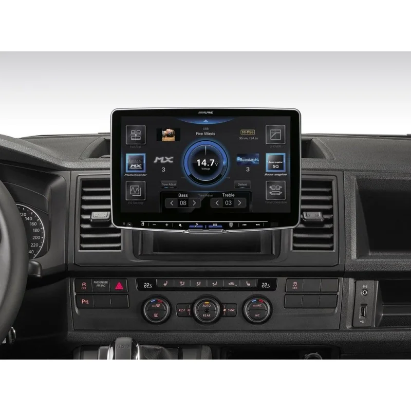 Radio 1DIN con pantalla 11", CarPlay & Android Auto para VW Transporter T5, T6, Tiguan, Touran, Alpine iLX F115T6