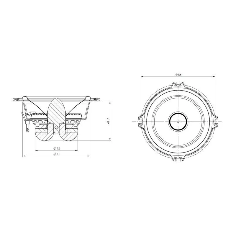 Gladen Audio 80ZPPP3, medidas