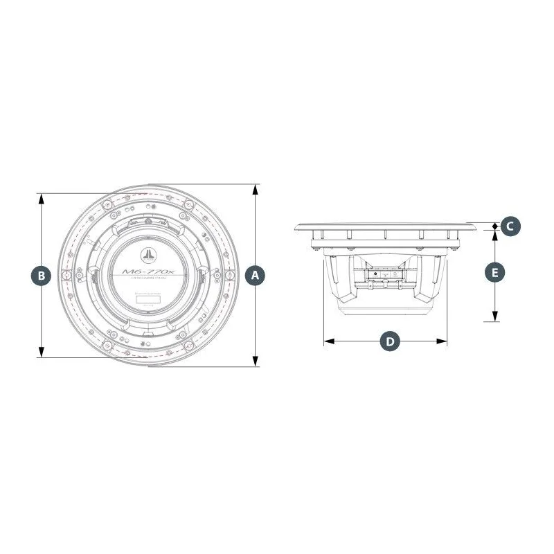 Altavoz marino 7,7", JL Audio, medidas