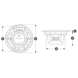 Altavoz marino 7,7", JL Audio, medidas