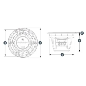 JL Audio M6 880X L GwGw Single, medidas