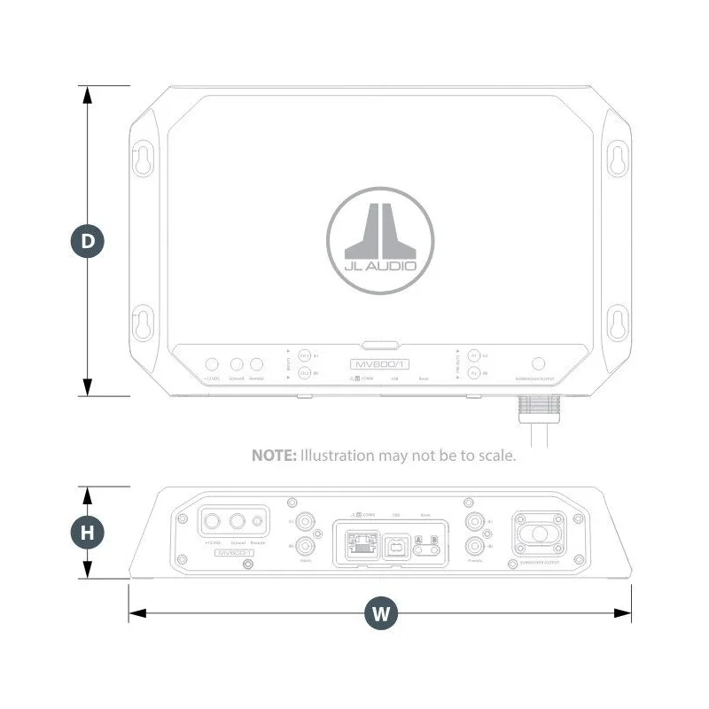 Amplificador marino mono canal, JL Audio MV600/1
