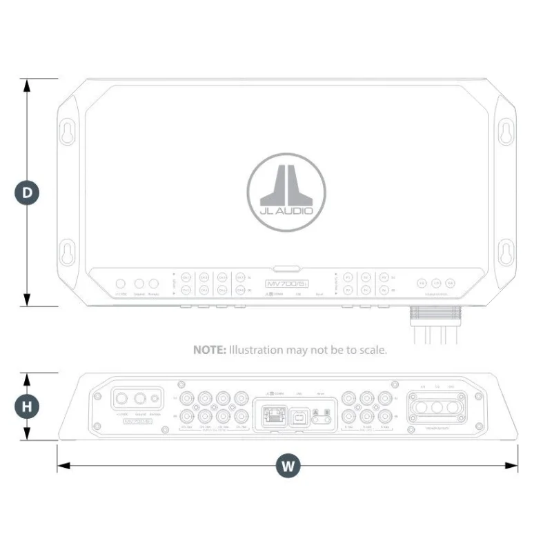 Amplificador marino 5 canales con DSP, JL Audio MV700/5i