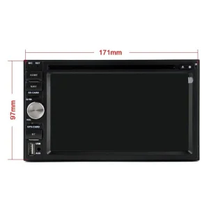 Radio navegador 6,2" Android, medidas