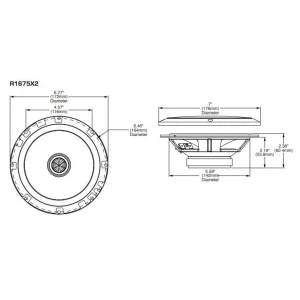Medidas Rockford Fosgate R1675X2