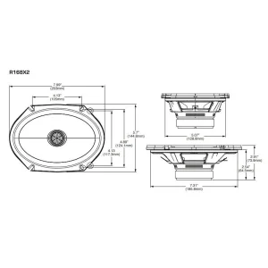 Medidas Rockford Fosgate R168X2