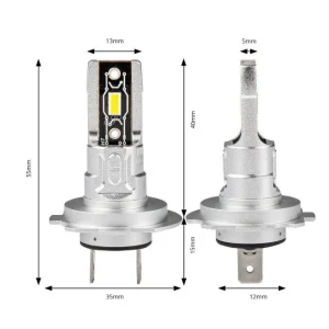 Bombillas LED H7, 6500K, 42W, 9 28V, medidas