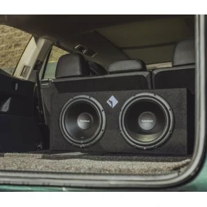 Rockford Fosgate R2 2X12, dos subwoofer 12" con caja.