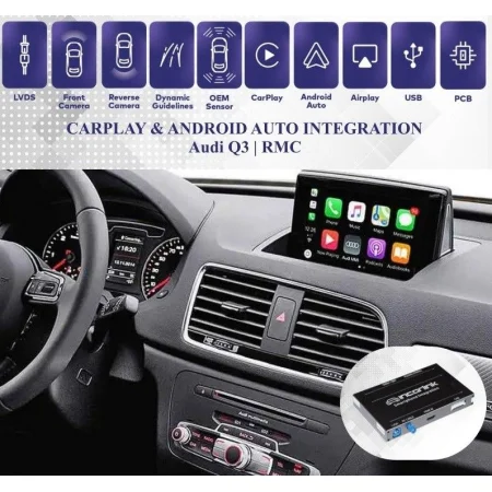 Carplay y Android Auto, Audi Q3, año 2012 2018, RMC