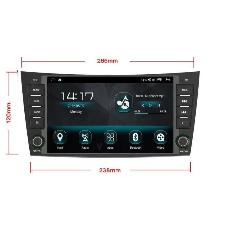 Radio navegador para Mercedes Clase E (W211), G (W463), CLS (W219)