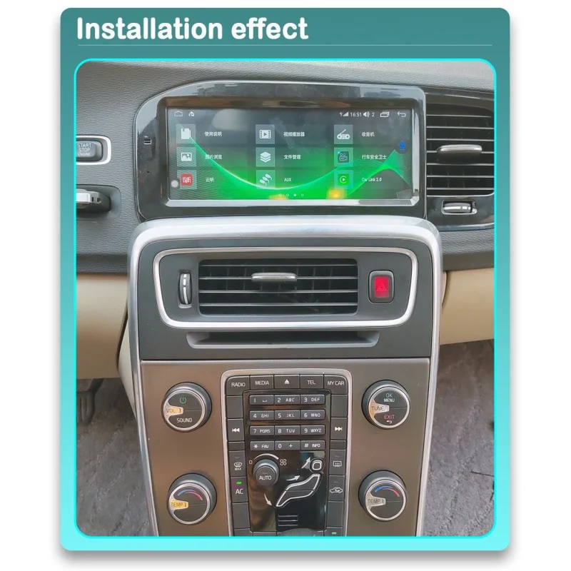 Radio navegador Volvo S60, V60, año 2008 2019, Carplay