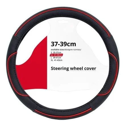 Funda volante 37 39 cm negra con detalles rojo