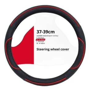 Funda volante 37 39 cm negra con detalles rojo