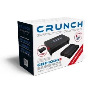 Pack amplificador 4 canales y subwoofer 20cm, Crunch CBP1000F