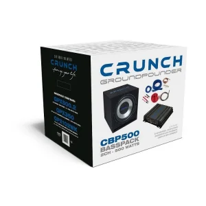 Pack amplificador 2 canales y subwoofer 30cm, Crunch CBP500