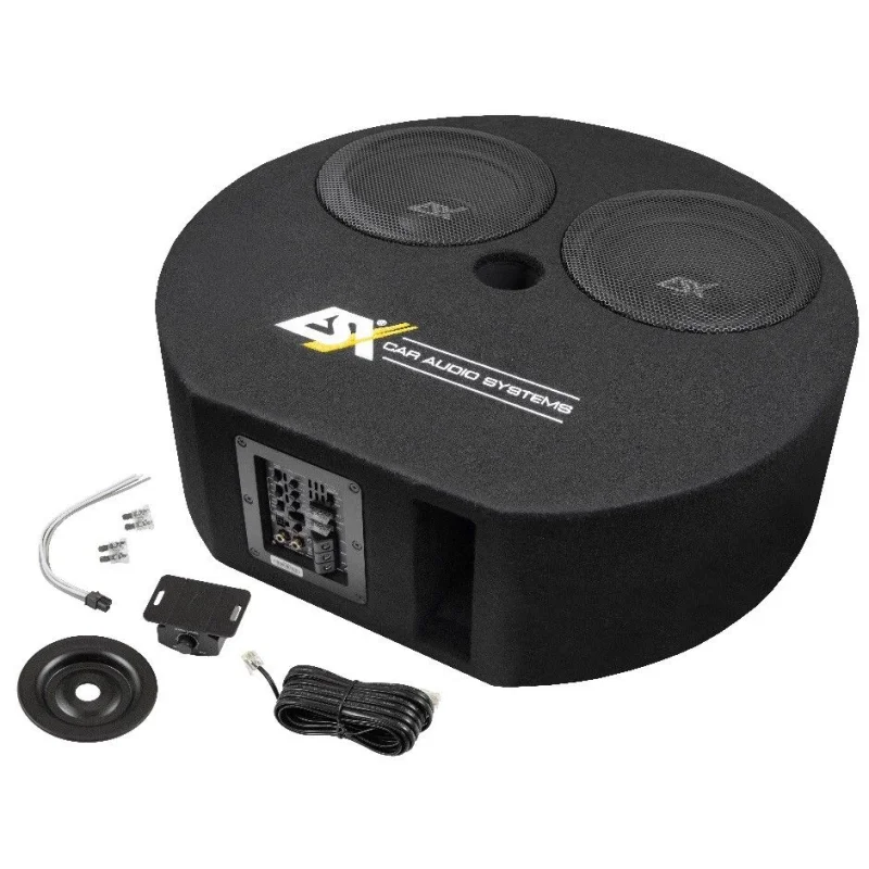 Pareja subwoofers activos 20cm en recinto cerrado redondo, ESX Audio DBX800A