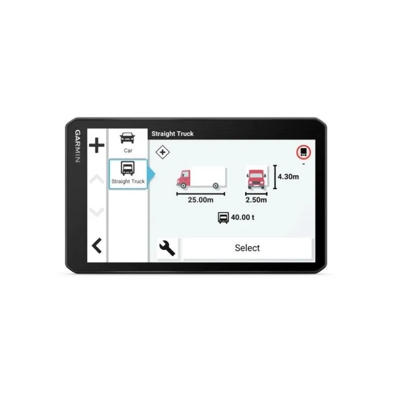 Navegador con pantalla 7" para camiones Garmin DEZL LGV710