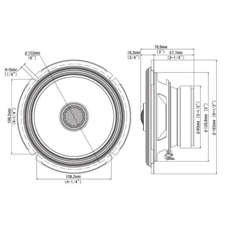 Altavoces 6.5", Alpine S2 S65, coaxiales, 2 vías