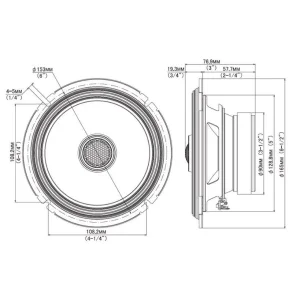 Altavoces 6.5", Alpine S2 S65, coaxiales, 2 vías