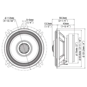 Altavoces 4", Alpine S2 S40, coaxiales, 2 vías