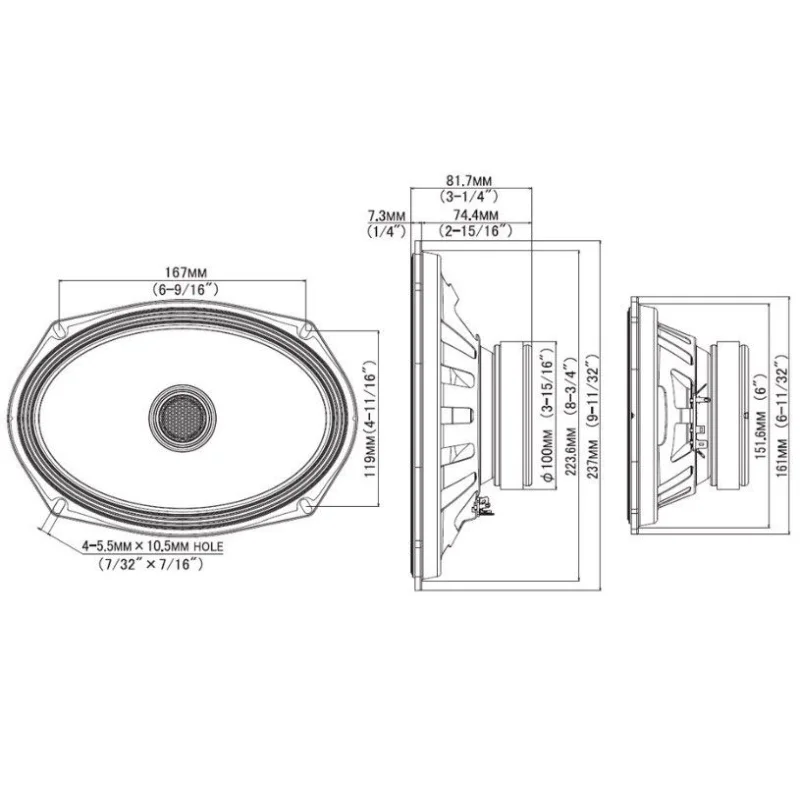 Altavoces 6x9", Alpine S2 S69, coaxiales, 2 vías