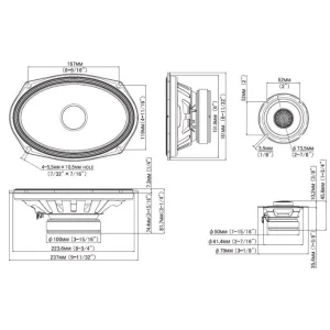 Altavoces 6x9", Alpine S2 S69C, 2 vías separadas